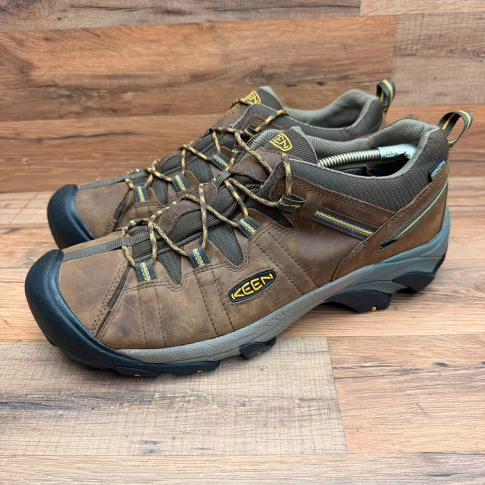 Keen Men’s Targhee II Low Waterproof Hiking Shoes Boots Size 15 Brown Leather